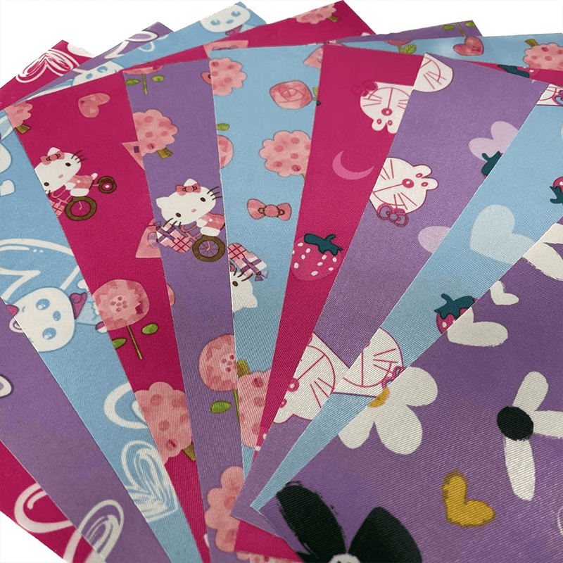 Kain satin cetak dengan lapisan PVC